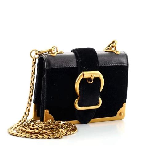 prada cahier micro velvet crossbody bag|Prada Cahier Chain Crossbody Bag Velvet and City .